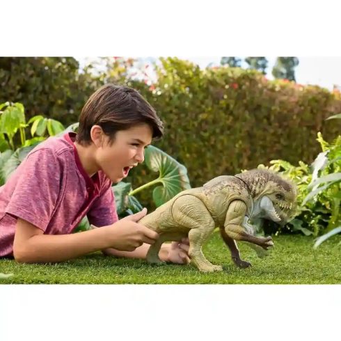 Mattel Jurassic World: Újjászületés Distortus Rex dino figura hanggal és mozgással 50cm, Rebirth