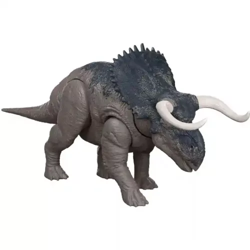Mattel Jurassic World: Újjászületés Nasutoceratops dino figura hanggal 30cm, Rebirth