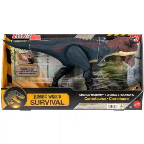 Mattel Jurassic World Carnotaurus dino figura hanggal 44cm, Survival (csomagolássérült)
