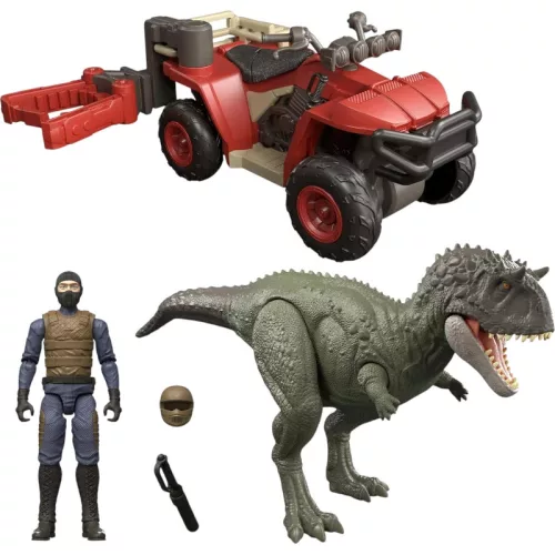 Mattel Jurassic World Dinoszaurusz-befogó quad játékszett, Survival