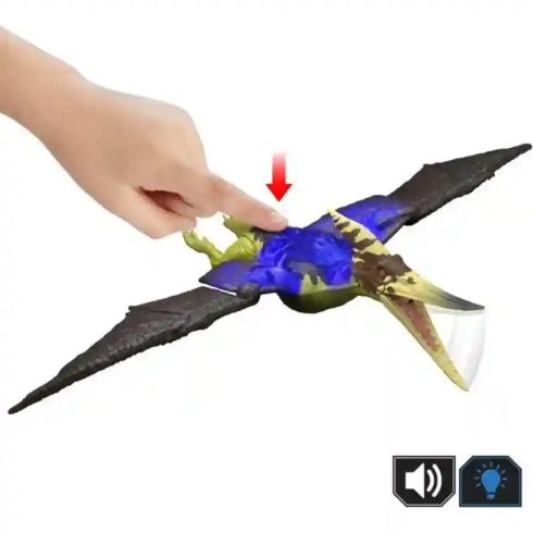 Mattel Jurassic World Pteranodon dino figura fénnyel és hanggal 42cm, Survival