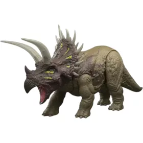   Mattel Jurassic World Triceratops interaktív dinó figura 31cm, Survival