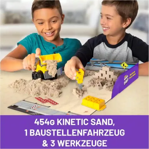 Kinetic Sand - 2 az 1-ben kinetikus homok építőkészlet buldózerrel