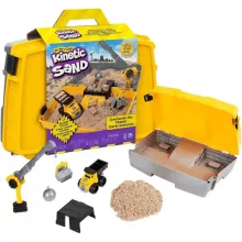   Kinetic Sand - Építkezés kinetikus homok játékkészlet daruval és teherautóval