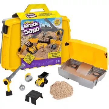   Kinetic Sand - Építkezés kinetikus homok játékkészlet daruval és teherautóval