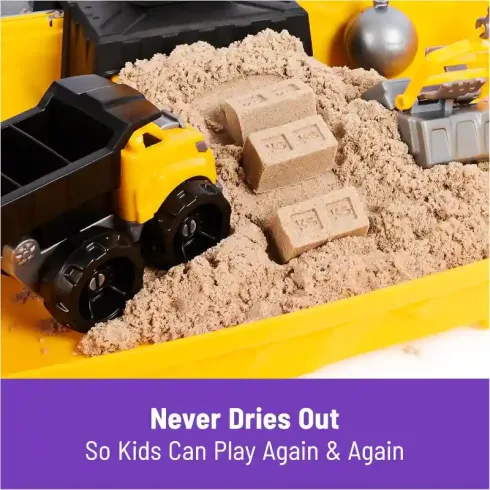 Kinetic Sand - Építkezés kinetikus homok játékkészlet daruval és teherautóval