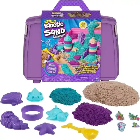 Kinetic Sand - Sellők kinetikus homok játékkészlet bőröndben