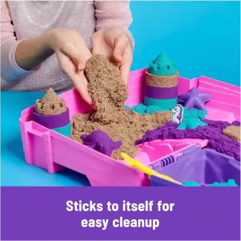 Kinetic Sand - Sellők kinetikus homok játékkészlet bőröndben