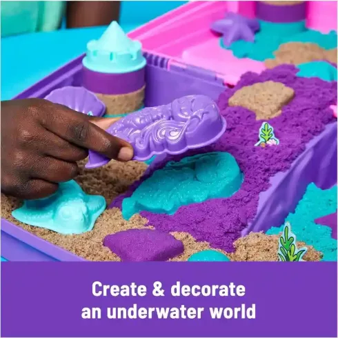 Kinetic Sand - Sellők kinetikus homok játékkészlet bőröndben