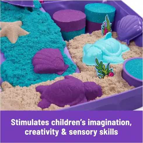 Kinetic Sand - Sellők kinetikus homok játékkészlet bőröndben