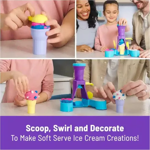 Kinetic Sand - Kinetikus homok fagylaltkészítő játékszett
