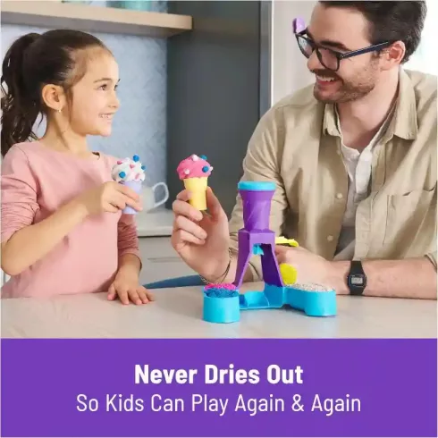 Kinetic Sand - Kinetikus homok fagylaltkészítő játékszett