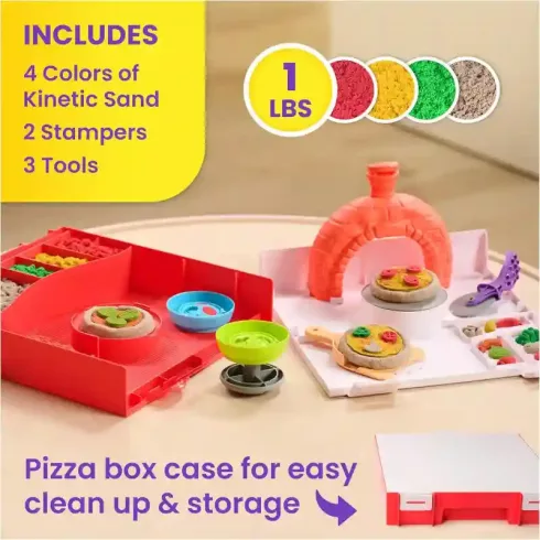 Kinetic Sand - Kinetikus homok pizzakészítő játékszett