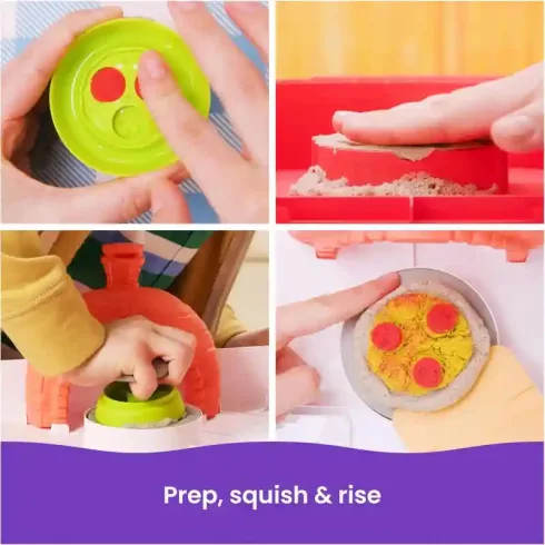 Kinetic Sand - Kinetikus homok pizzakészítő játékszett