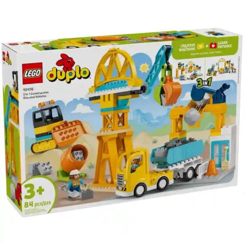 Lego Duplo 10476 3 az 1-ben építési terület és munkagépek