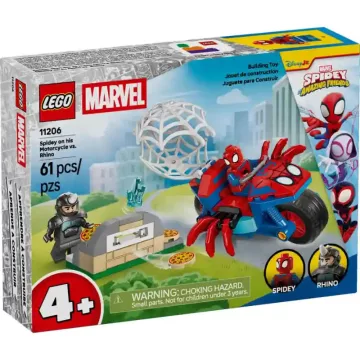 Lego Marvel 11206 Motorkerékpáros Pókember vs. Rhino