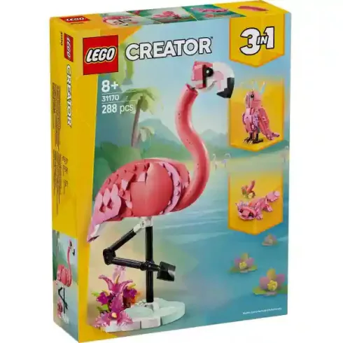 Lego Creator 31170 Vadállatok: rózsaszín flamingó (axolotl, kakadu)