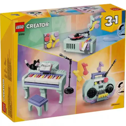 LEGO® Creator 31392 Zongora cicával (magnó, lemezjátszó)