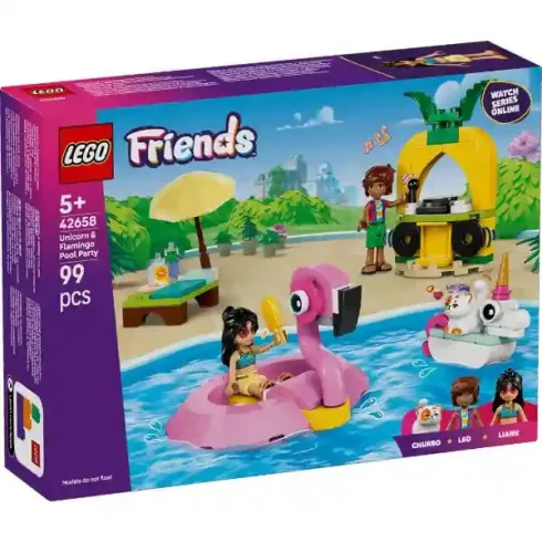 Lego Friends 42658 Medencés buli flamingóval és egyszarvúval
