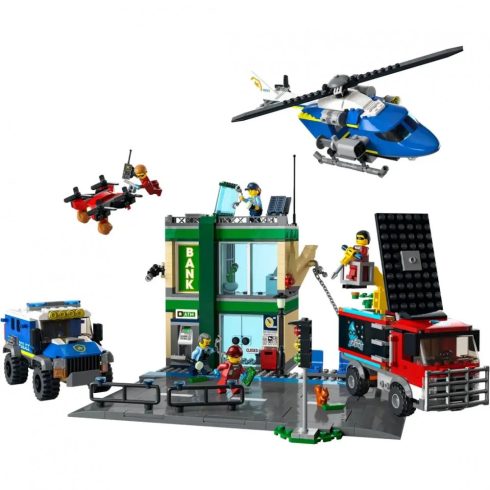 Lego City 60317 Bankrablás rendőrségi helikopterrel és rendőrautóval