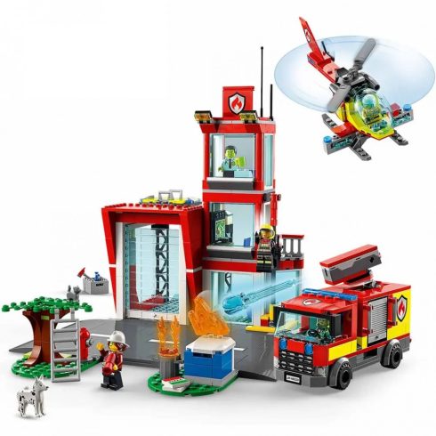 Lego City 60320 Tűzoltóság tűzoltóautóval és helikopterrel