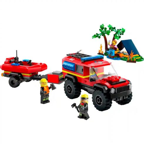 Lego City 60412 4x4 Tűzoltóautó mentőcsónakkal