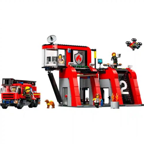 Lego City 60414 Tűzoltóállomás és tűzoltóautó