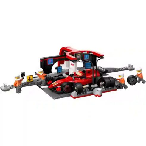 Lego City 60443 F1®-es boxutca és személyzet Ferrari versenyautóval