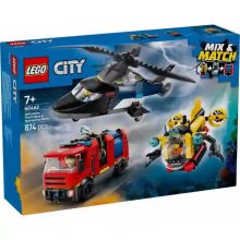   Lego City 60462 Helikopter, tűzoltóautó és tengeralattjáró egy csomagban