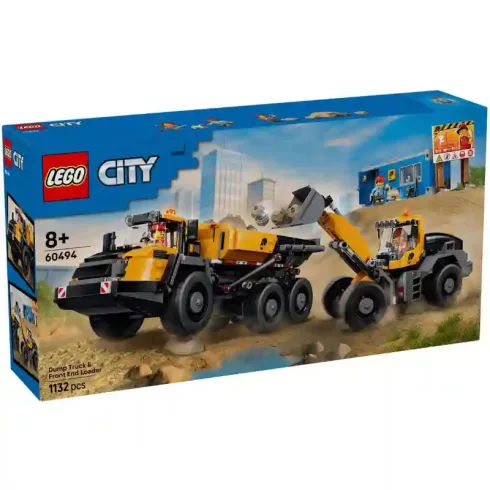 LEGO City 60494 Homlokrakodó és billenőplatós teherautó