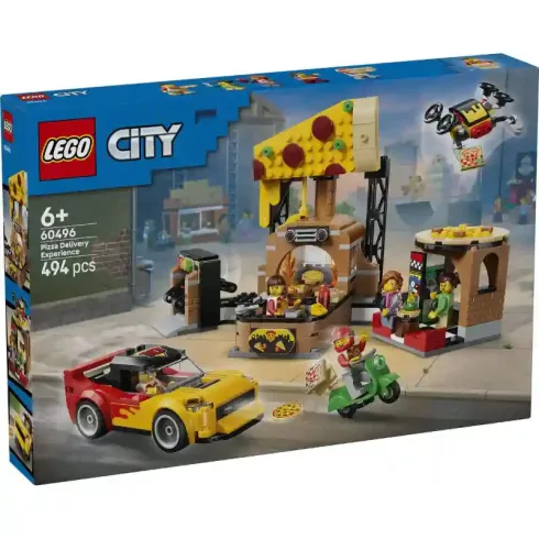 LEGO City 60496 Pizzéria kiszállító járművekkel