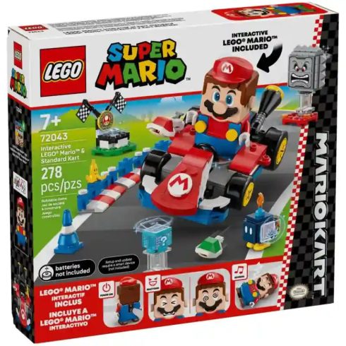 Lego Super Mario 72043 Mario Kart™ – Interaktív LEGO® Mario™ és Standard Kart autó
