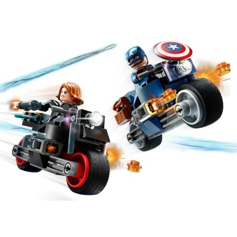 Lego Marvel 76260 Fekete Özvegy és Amerika Kapitány motorok