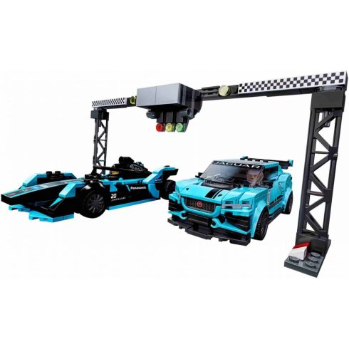 Lego Speed Champions 76898 Formula E Panasonic Jaguar Racing GEN2 car & Jaguar I-PACE eTROPHY versenyautók