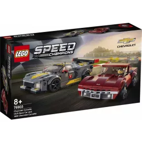   Lego Speed Champions 76903 Chevrolet Corvette C8.R versenyautó és 1969 Chevrolet Corvette autó
