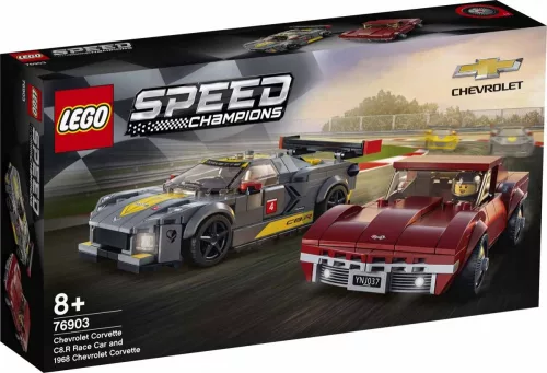 Lego Speed Champions 76903 Chevrolet Corvette C8.R versenyautó és 1969 Chevrolet Corvette autó