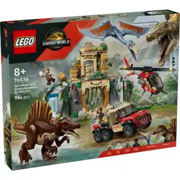   Lego Jurassic World 76976 Spinosaurus és Quetzalcoatlus dinók, légi küldetés