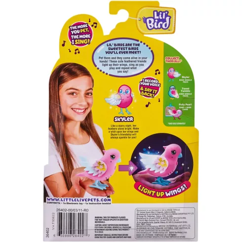 Little Live Pets - Interaktív beszélő madár - több színben