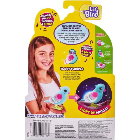 Little Live Pets - Interaktív beszélő madár - több színben