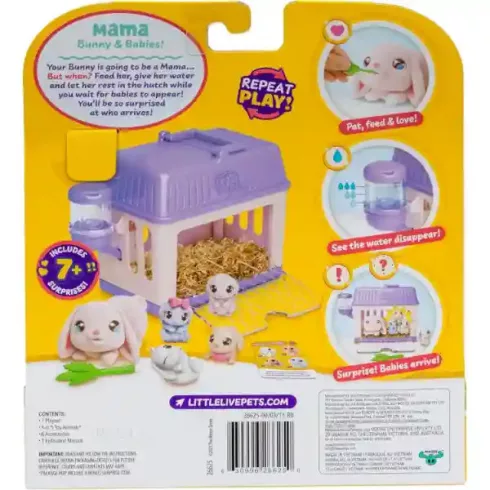 Little Live Pets Mama Surprise Mini - Nyuszimama bébi nyulakkal