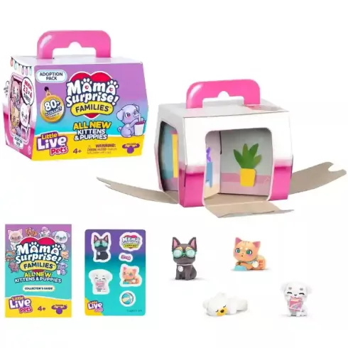 Little Live Pets Mama Surprise Families - Örökbefogadás: Gyűtjhető meglepetés kutya és cica figurák