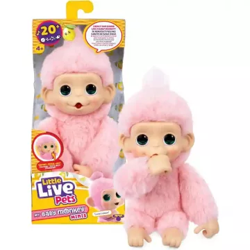   Little Live Pets My Baby Monkey Minis - Luna Lemon, az interaktív bébi majom