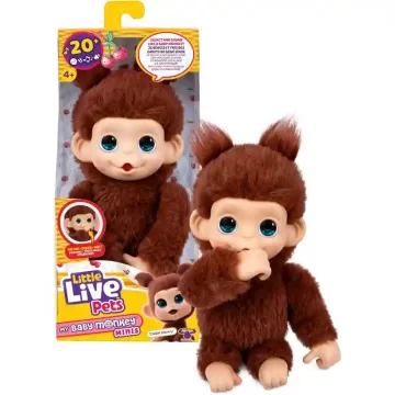   Little Live Pets My Baby Monkey Minis - Chikki Cherry, az interaktív bébi majom