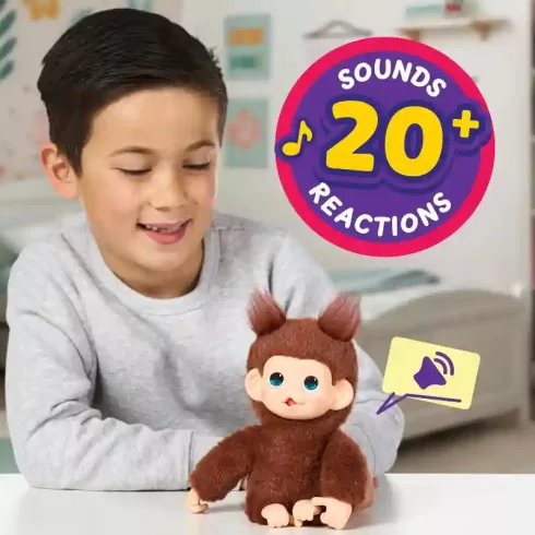 Little Live Pets My Baby Monkey Minis - Chikki Cherry, az interaktív bébi majom