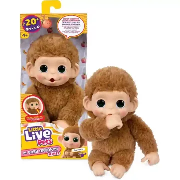   Little Live Pets My Baby Monkey Minis - Pepi Peach, az interaktív bébi majom
