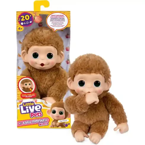 Little Live Pets My Baby Monkey Minis - Pepi Peach, az interaktív bébi majom