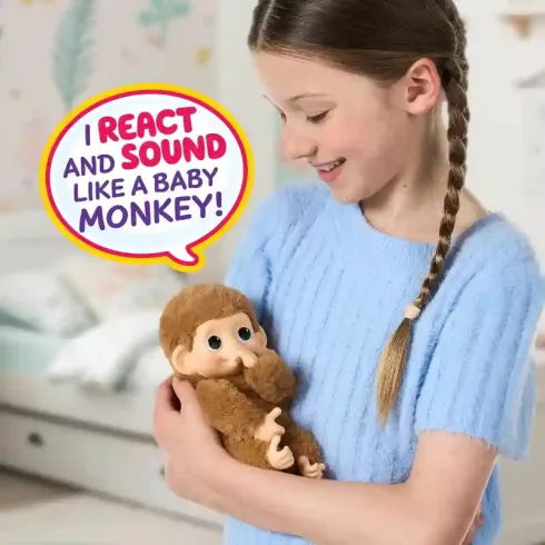 Little Live Pets My Baby Monkey Minis - Pepi Peach, az interaktív bébi majom