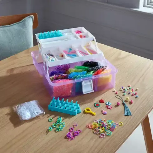 Loom 8000 darabos karkötő készítő készlet hordozható dobozban
