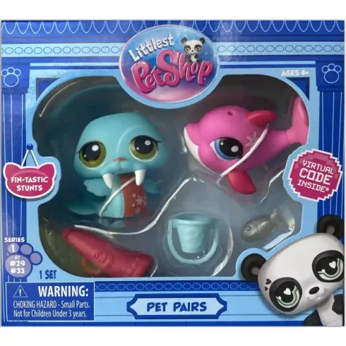 Littlest Pet Shop LPS - Rozmár és delfin figuraszett