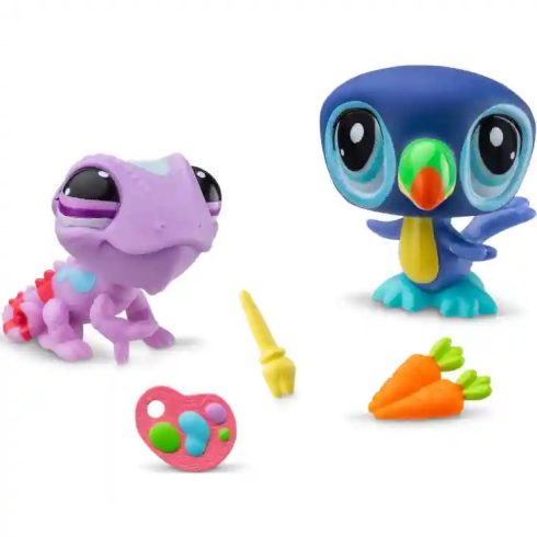 Littlest Pet Shop LPS - Kaméleon és tukán madár figuraszett